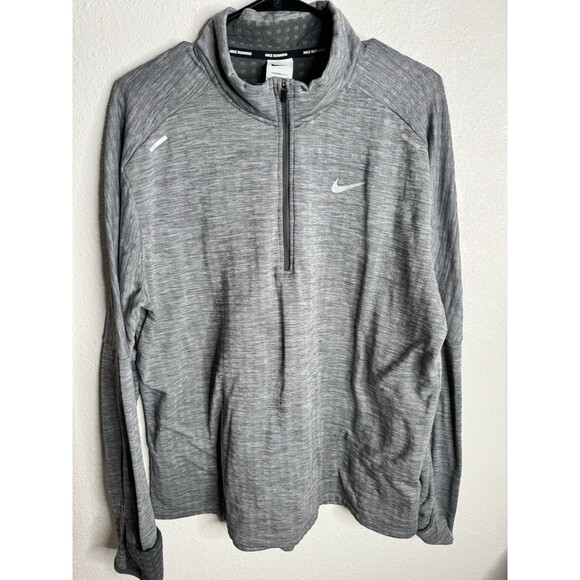 Nike Running Therma-Fit Half Zip Pullover Gray Long Sleeve Men’s XL - Picture 2 of 14